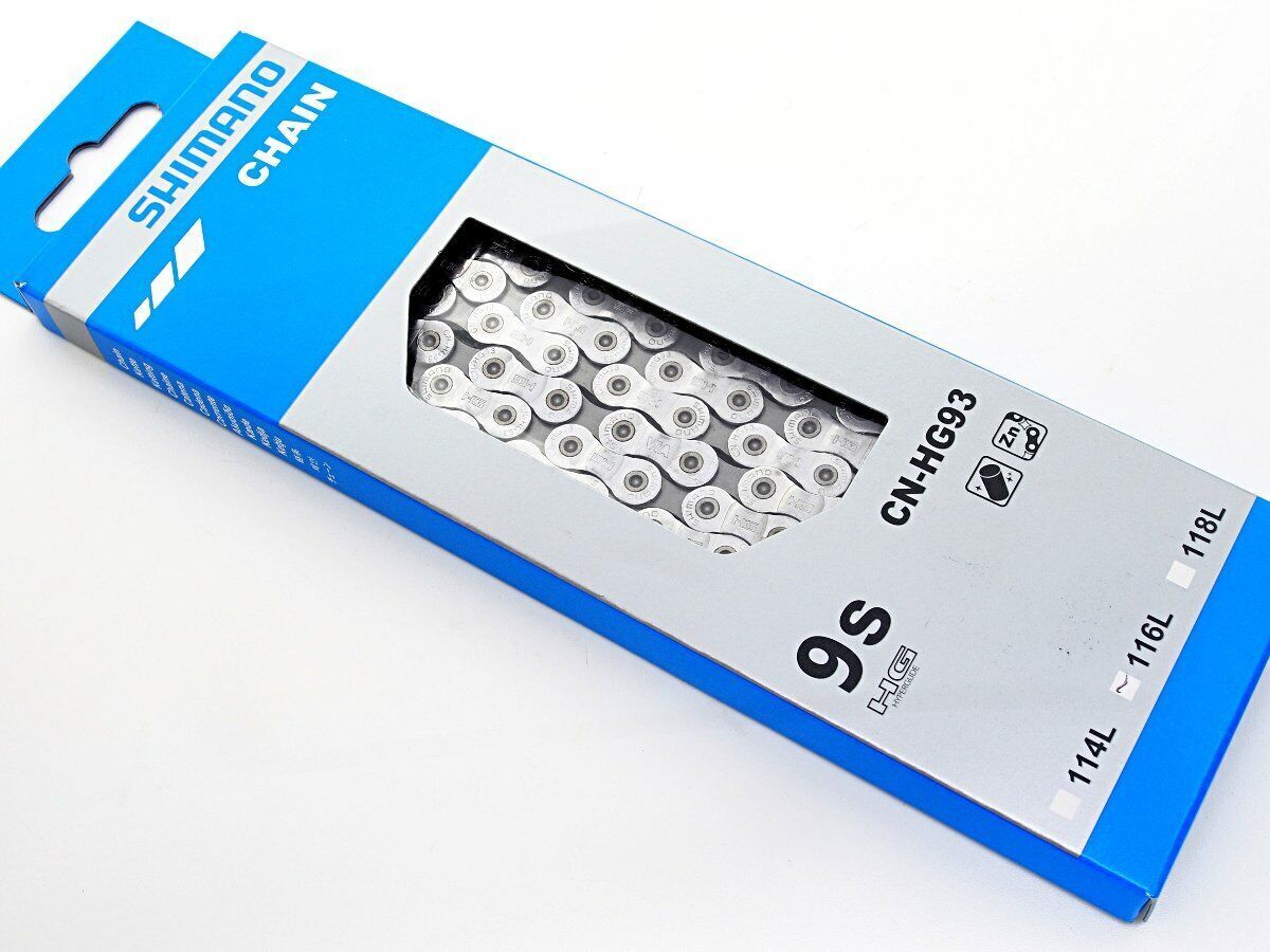 Shimano CN-HG-93 XT Ultegra 9-Speed Bike Chain 116L New Silver ICNHG93116I
