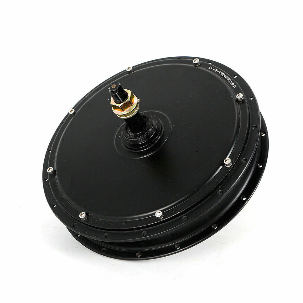 1500W 48V Brushless Gearless Rear Hub Motor 55Nm 20–28in 135mm 36H
