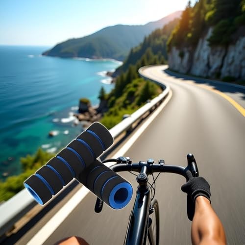 Foam Handlebar Grips, Bicycle and Motorcycle Comfort Covers for Cycling, Road