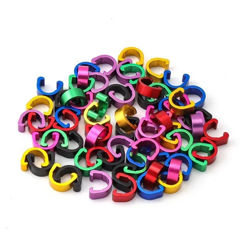 10PCS Bike Brake Cable Housing Clips C-Clip Guide for MTB Road Bike multicolour