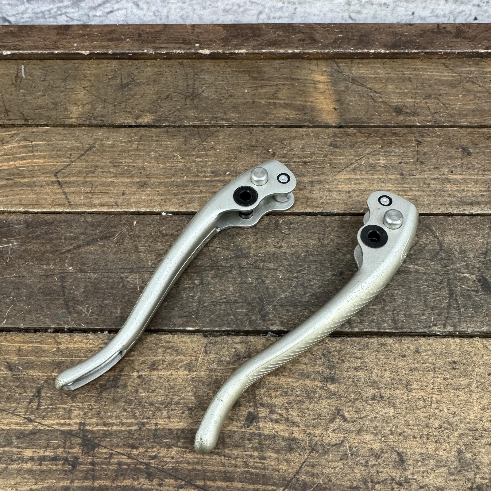 Vintage Campagnolo Prototype Brake Lever Blades Shield Pair Drop Bar Road Parts