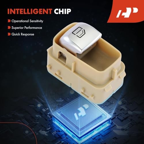 Front Right or Rear Side Power Window Switch – Beige Color – Compatible with