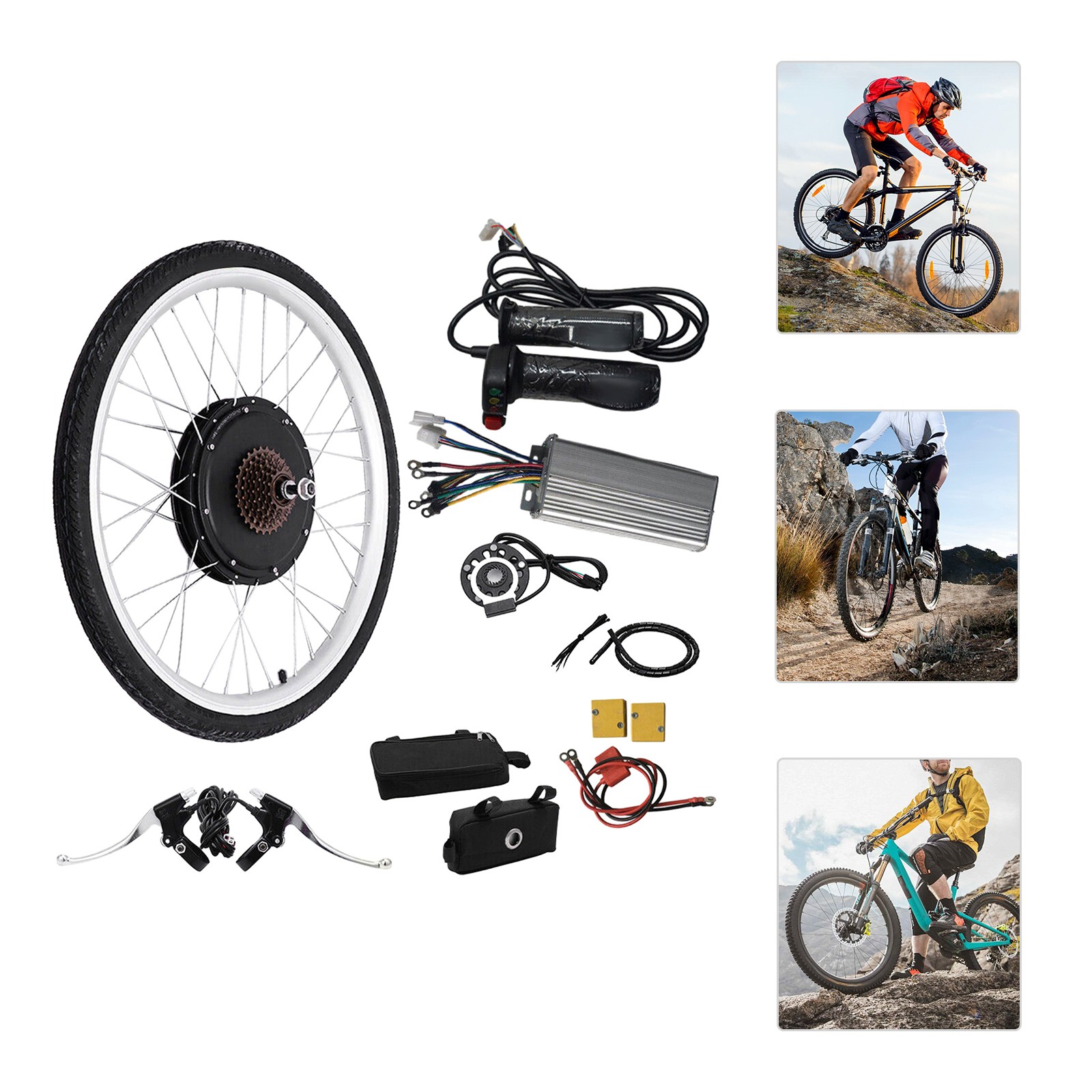 26inch 48V E-Bike Rear Wheel Electric Bicycle Hub Motor Kit 1000W Conversion Kit