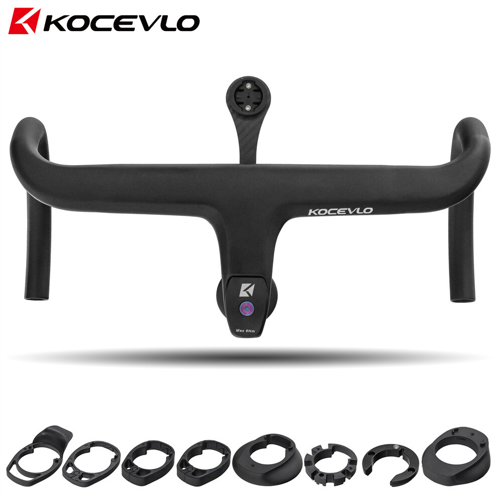 Bike Integrated Carbon Handlebar Road Bicycle Drop Bar 360-440mm with Spacers