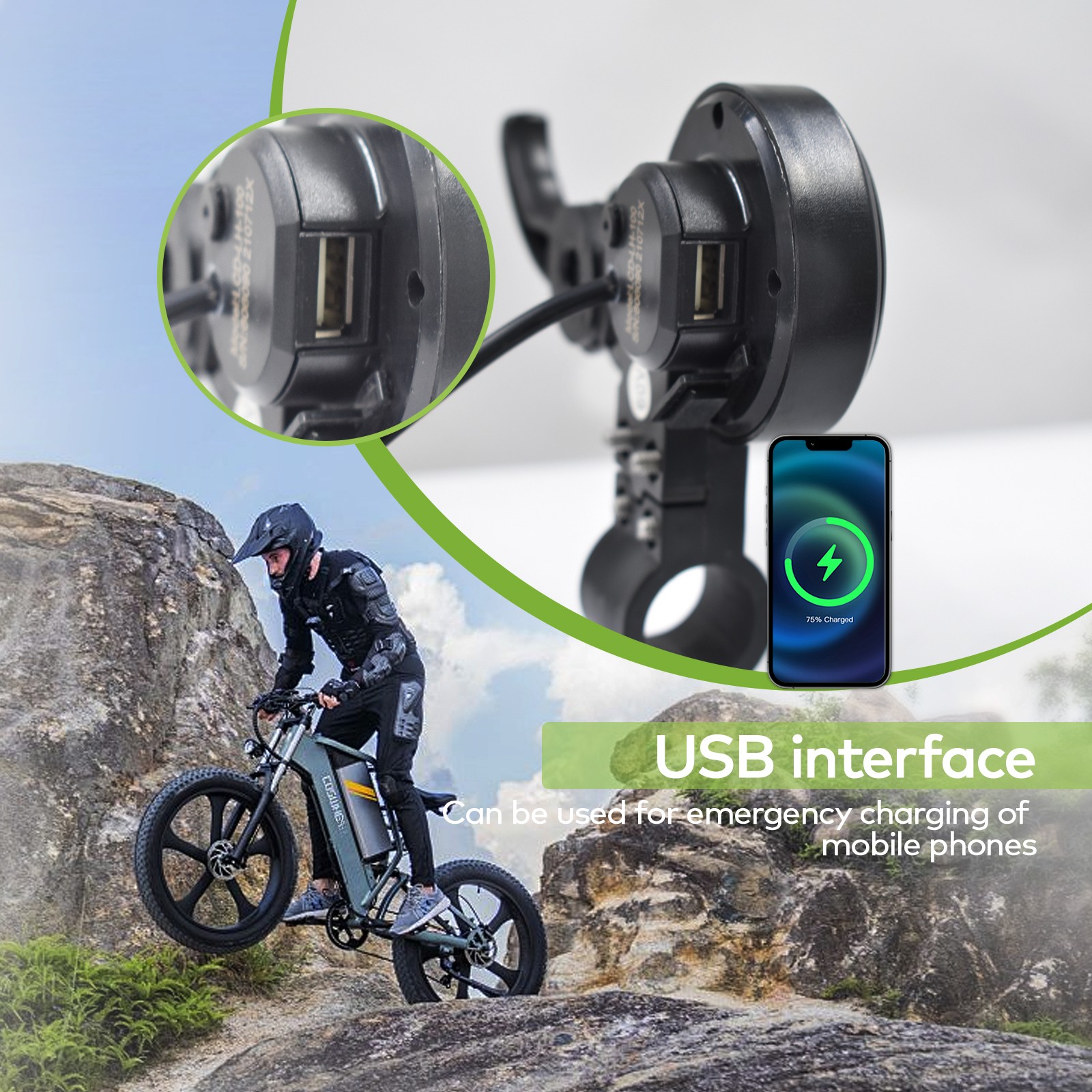 UART2 Sleek LH100 Ebike Display with Connectivity Waterproof Cycling Accessories