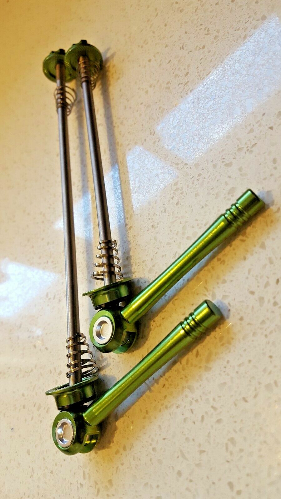 SKEWERS, Titanium & Alloy, «AEROZINE» 45 g, a pair, Quality, Strong & GRN Anod.