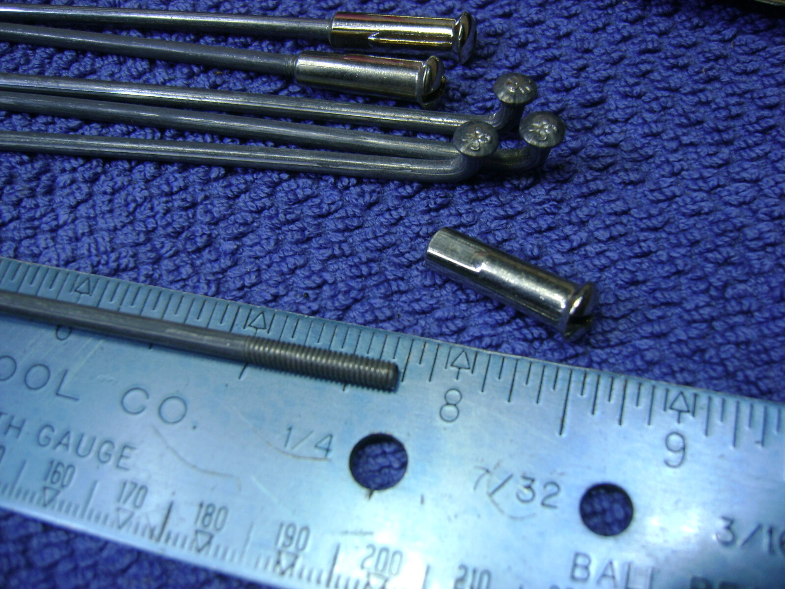 7 NOS 7-3/4″ Schwinn Union .120 galvanized cycle truck spokes 11ga with nipples