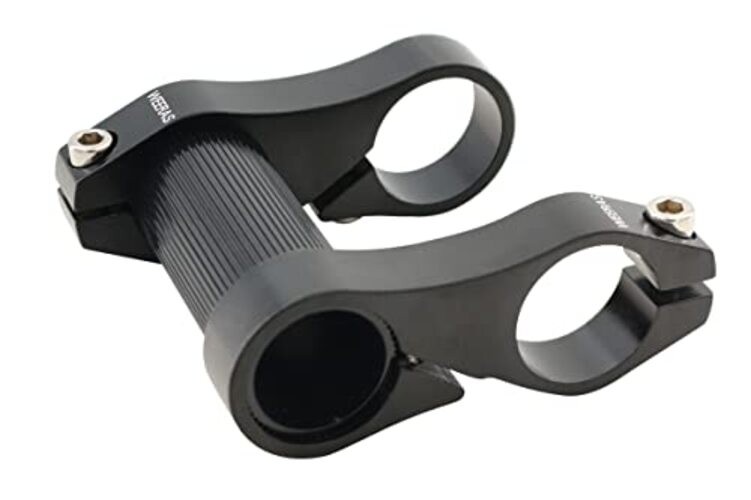 Double-Stem 25.4mm Handlebar Riser Adapter Ultralight Bike for Folding Black