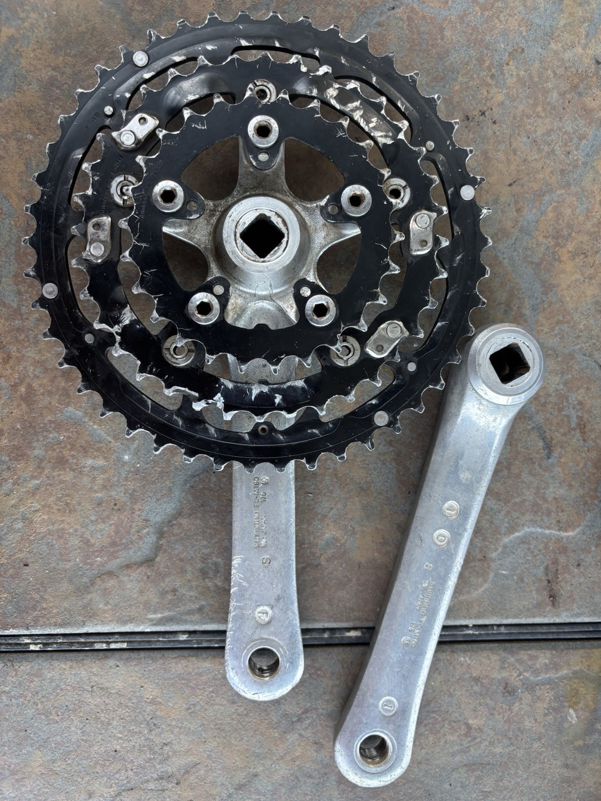 Shimano Deore FC-MT60 Triple MTB/Touring Crankset 46/36/26 175mm Arms