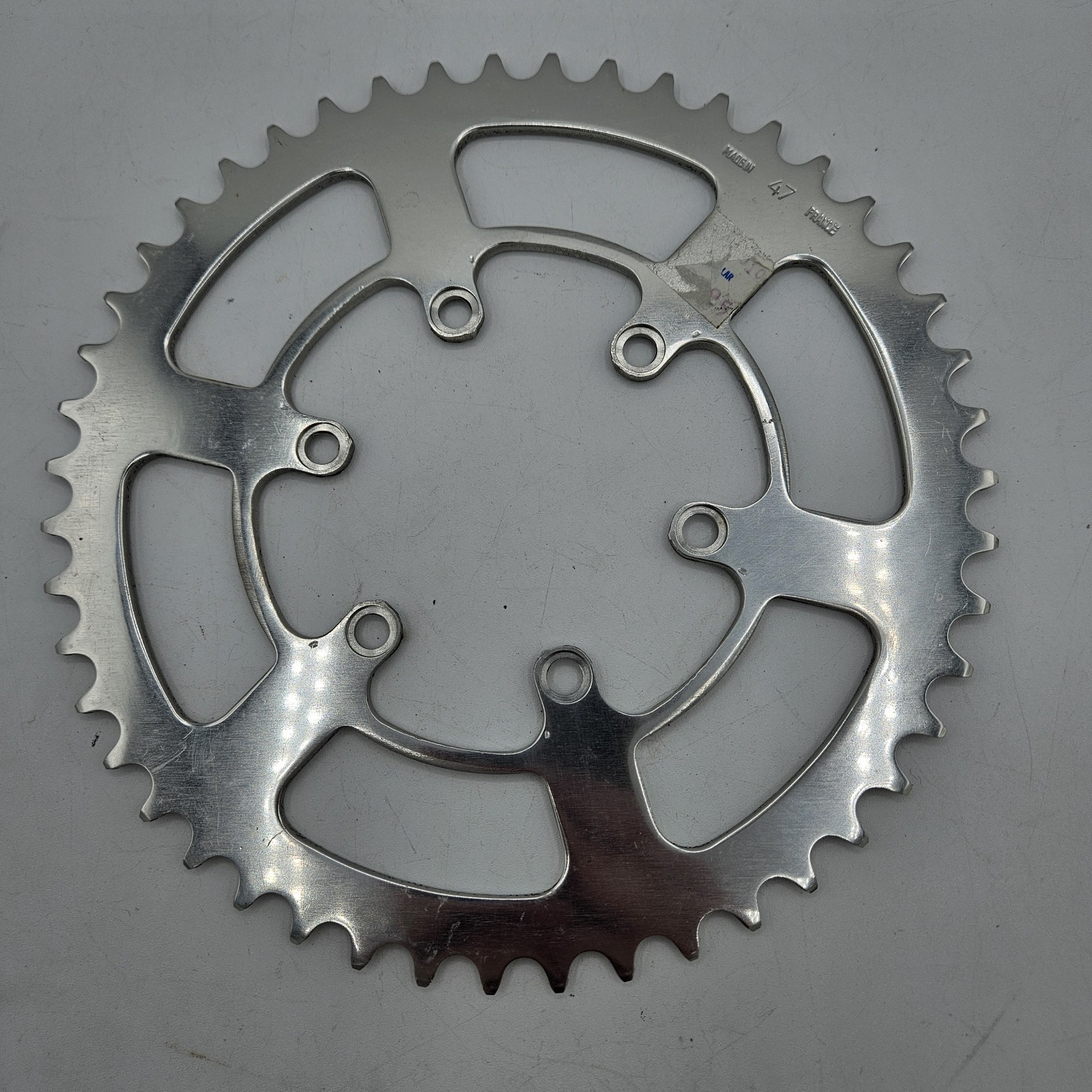 Vintage TA Specialties 47t Chainring, France, 6-Bolt Arm Sprocket, Eroica 80s