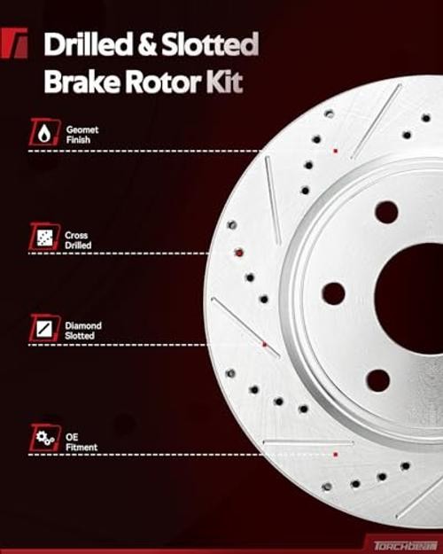 Front Brake Pads and Rotors Kit replacement for Front For: 2006 31311+D465A