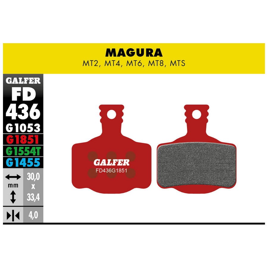 Advanced Red Mix Pads For MAGURA MT2 – MT4 – MT6 – MT8 FD436G1851 GAL