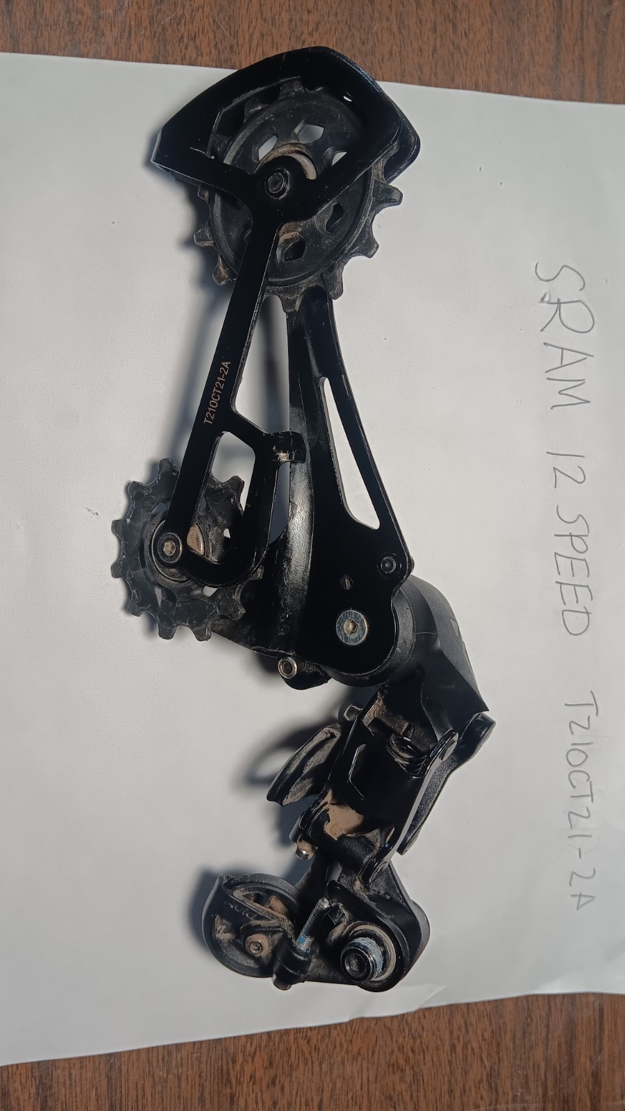 SRAM 12 Speed Rear Derailleur Long Cage Aluminum Black Mountain Bike T210CT21-2A