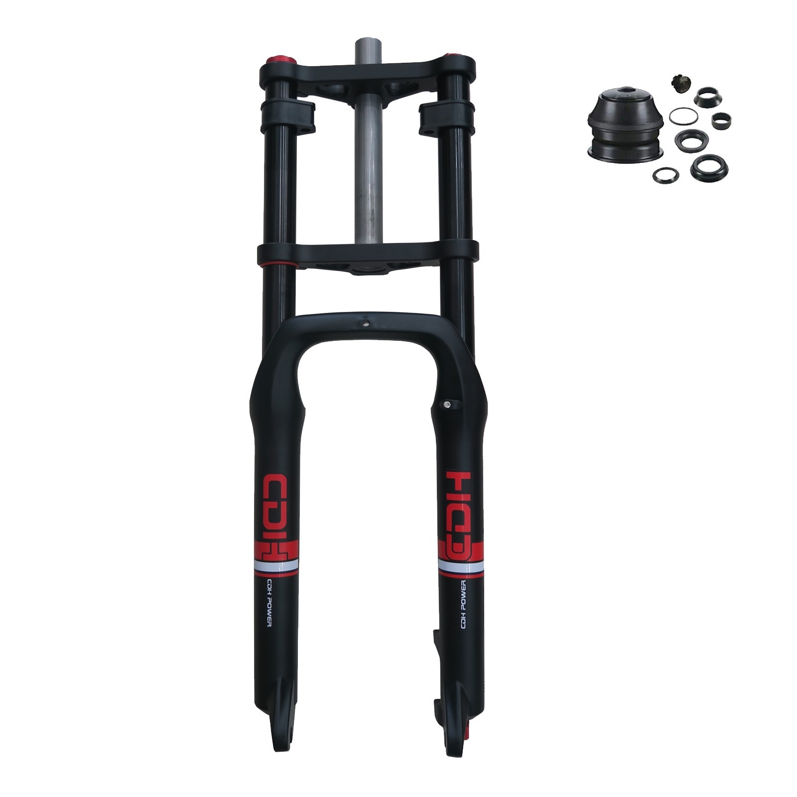 26″ Air Suspension Bicycle Fork 4.0″ Fat Tire Bike w/ Headset, Double Shoulder