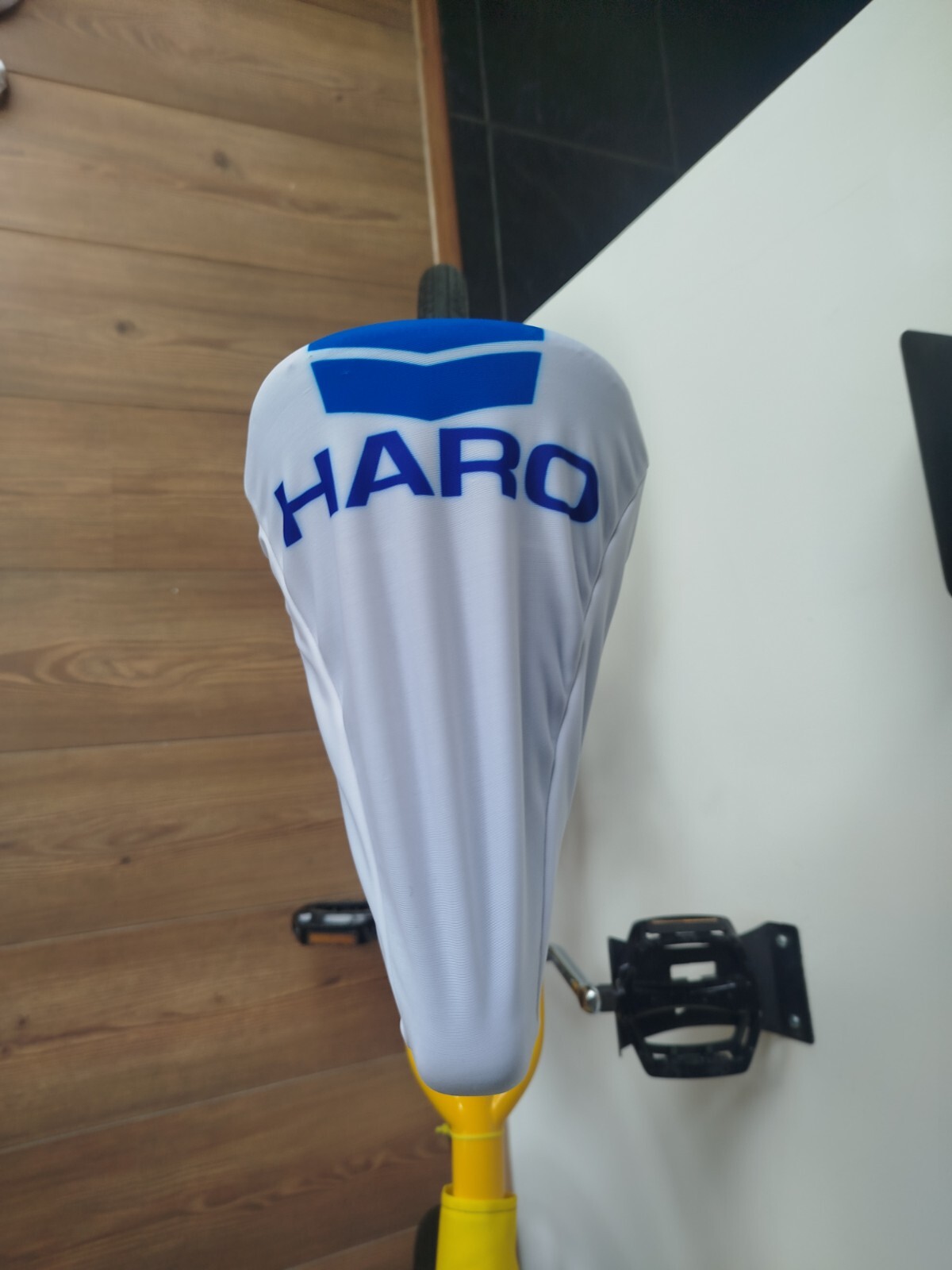 BMX Bicycle Seat Cover Vintage Haro Bike Saddle Cover Old School White BMX