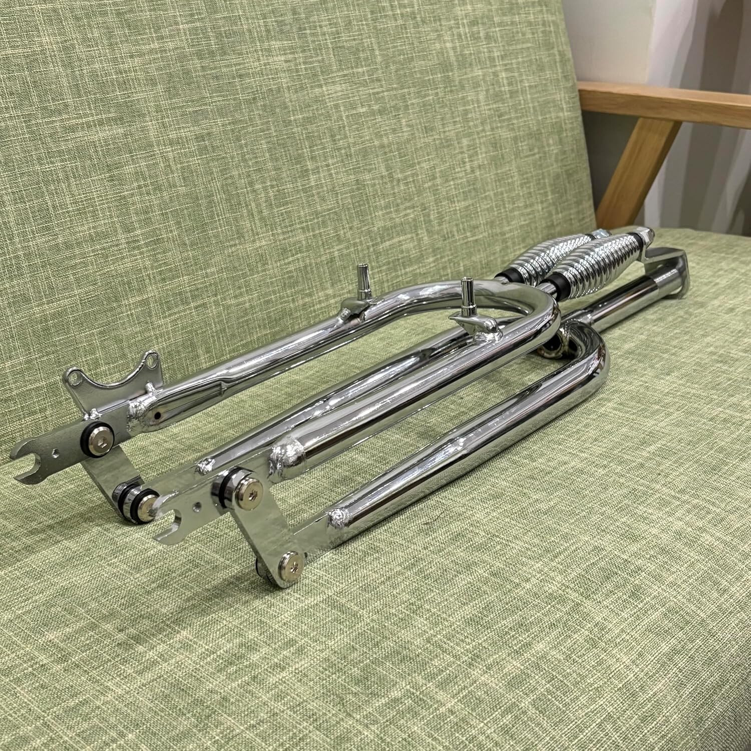 DONSP1986 26″ Springer Fork 1″ Threaded Front Fork Dual Spring Classical Fork