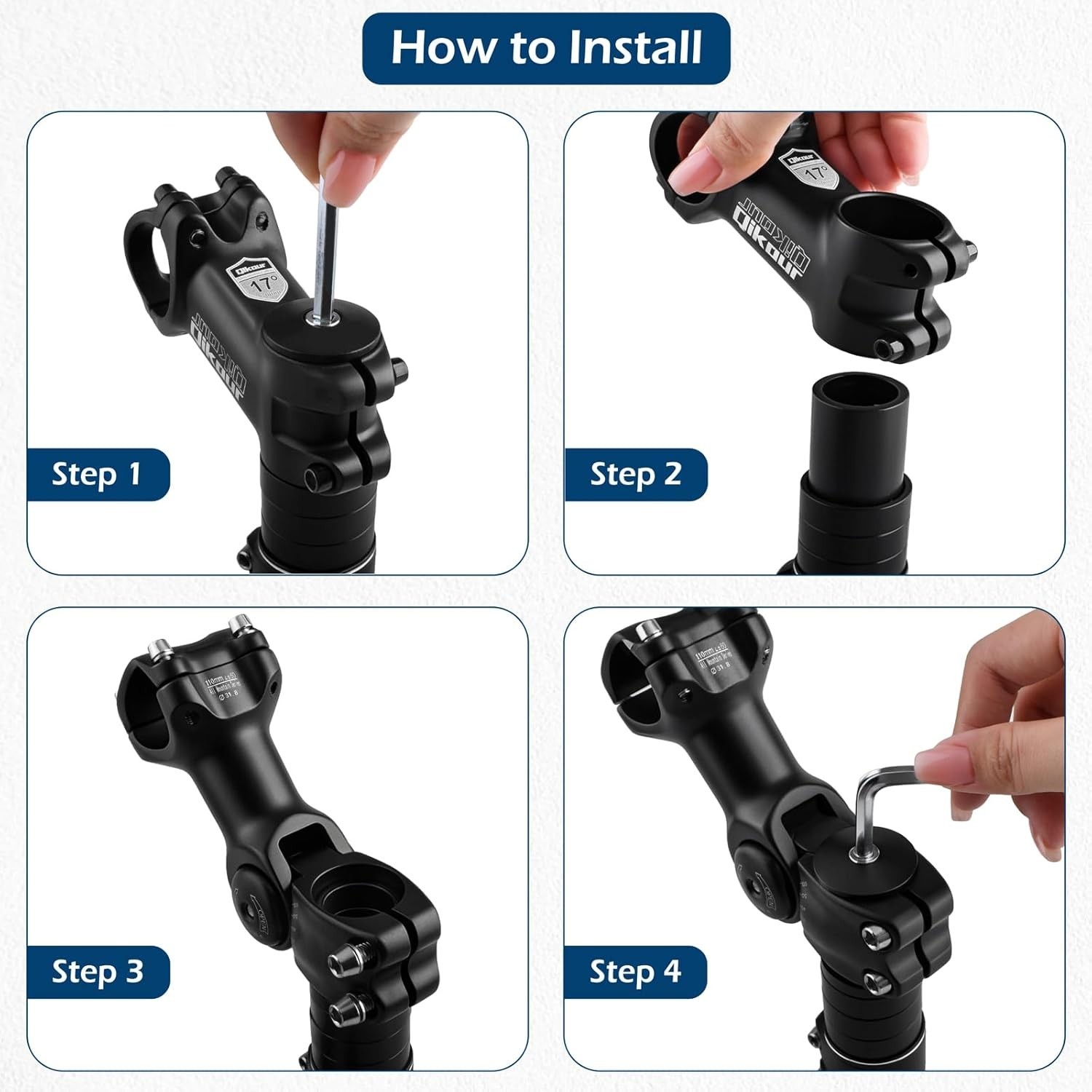 Versatile Adjustable Bike Stem for Improved Posture on Road & Mountain Cycles