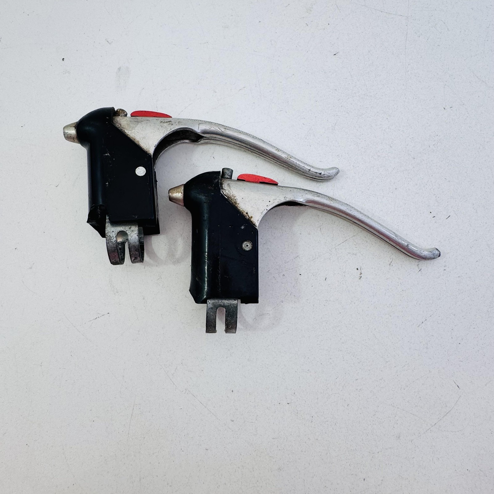 Vintage Altenburger Brake Levers Pair 22.2mm 4-Finger Silver Black MTB Road A07