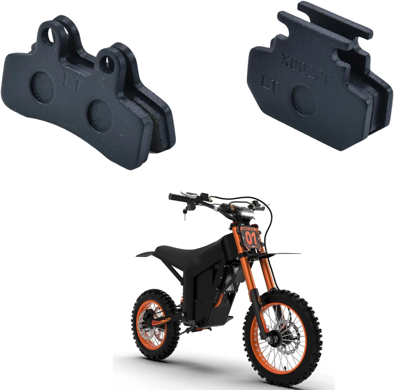 1 Pair Brake Pads for Tuttio Soleil01,Front and Rear Durable Brake Pads,Low