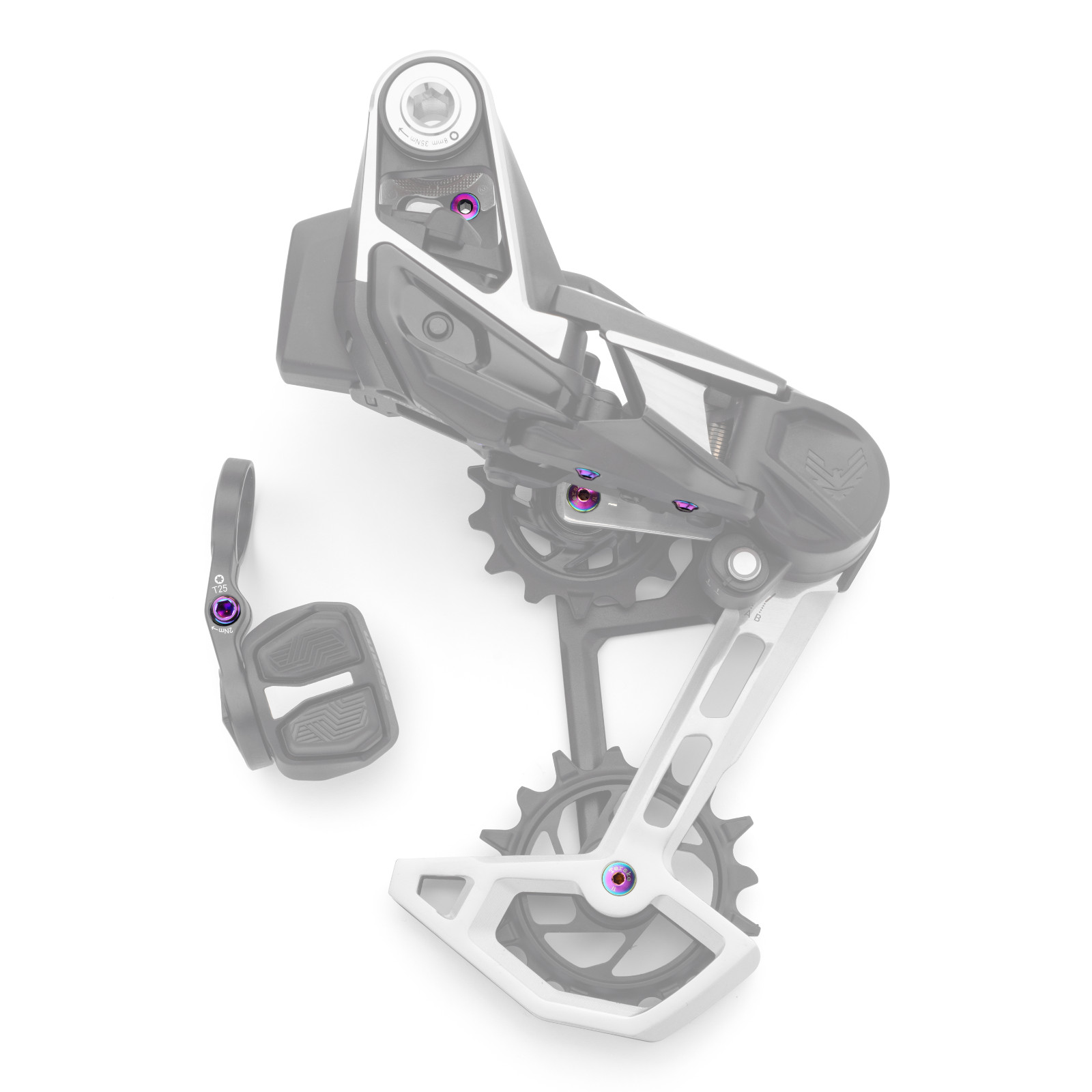 Oil Slick Titanium Hardware Kit for SRAM XX X0 GX Transmission Derailleurs