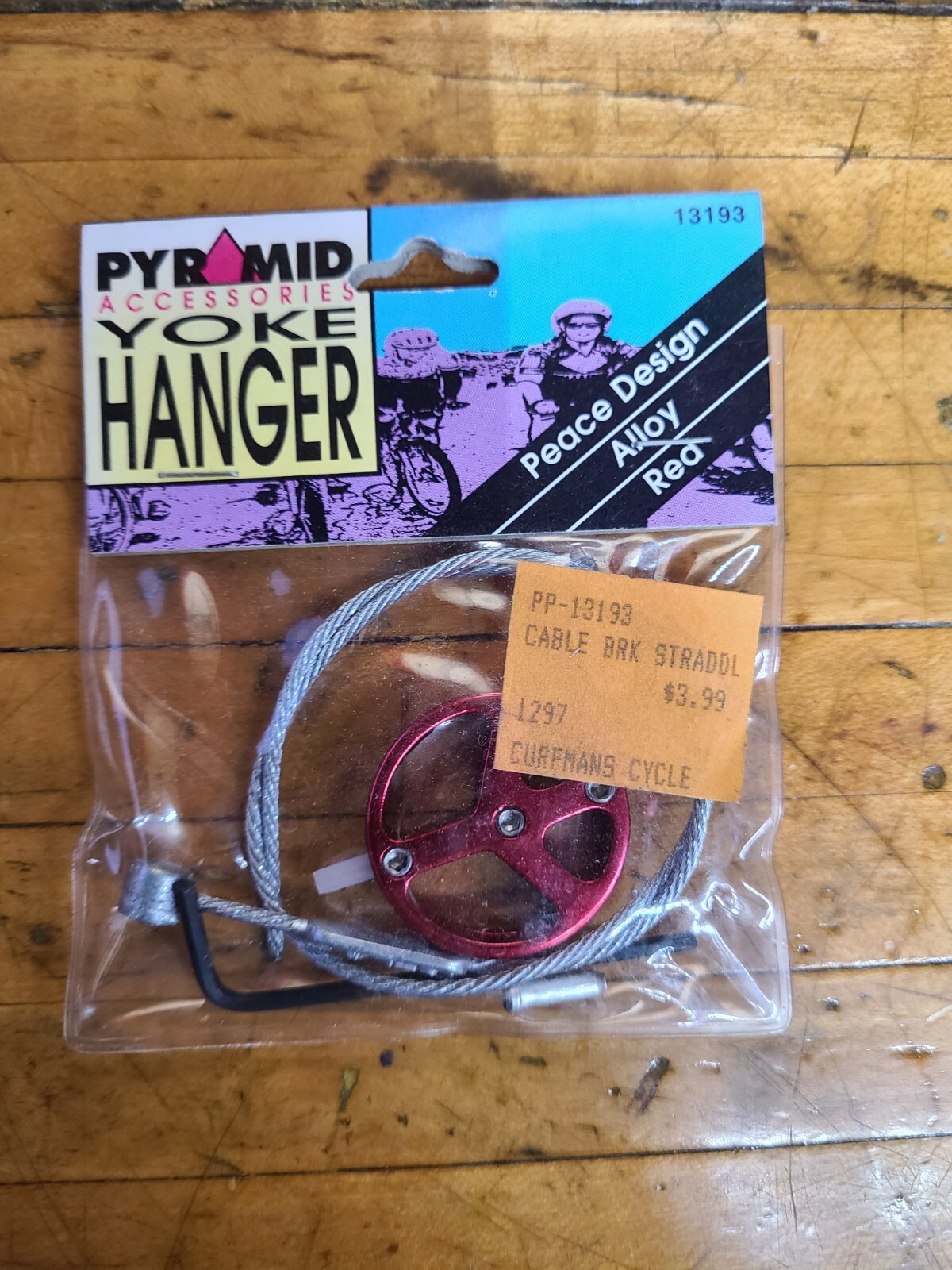 NOS Pyramid Yoke Hanger Alloy Red Peace Vintage Canti Brakes MTB BMX
