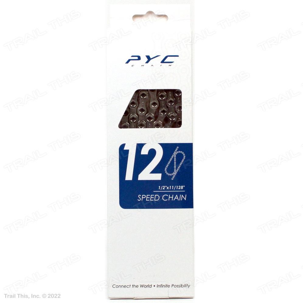 PYC 12 Speed 126L Silver 1/2″ x 11/128″ Bike Chain fits Campagnolo SRAM Shimano