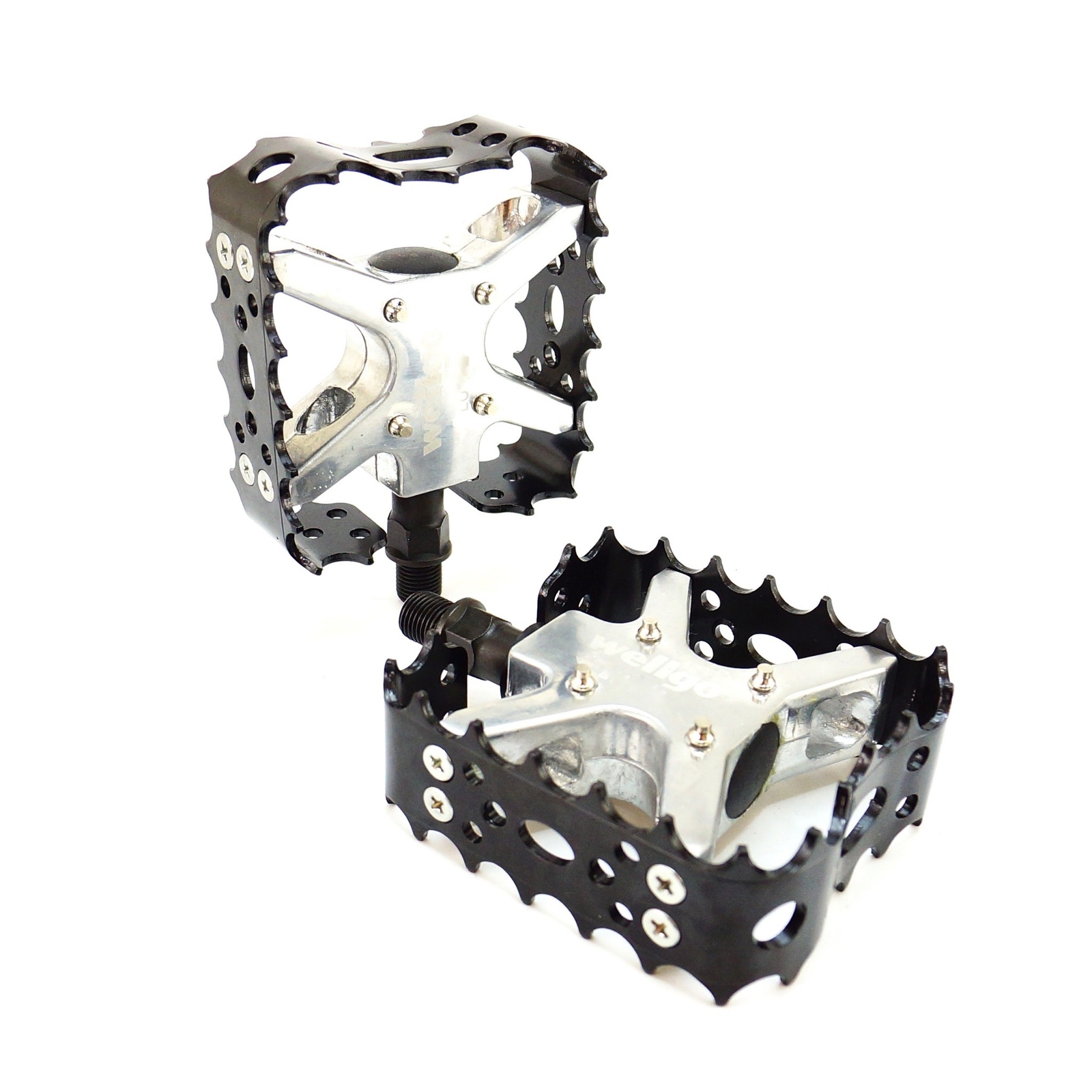 New Wellgo BMX MTB Bear Trap III Old school Bike Pedal 9/16″ , 1/2″ Black Purple