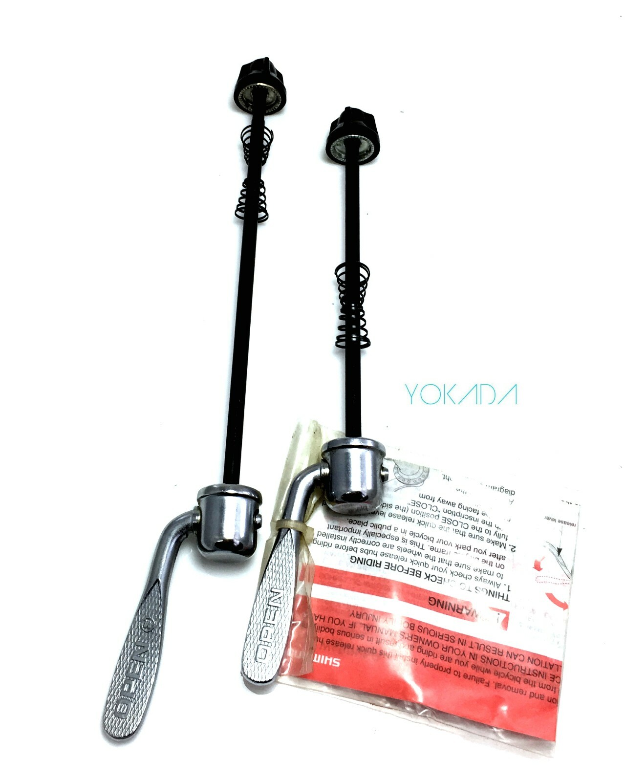 SHIMANO Steel Quick Release F: 125mm R:165mm MTB or Road 171g Free Shipping