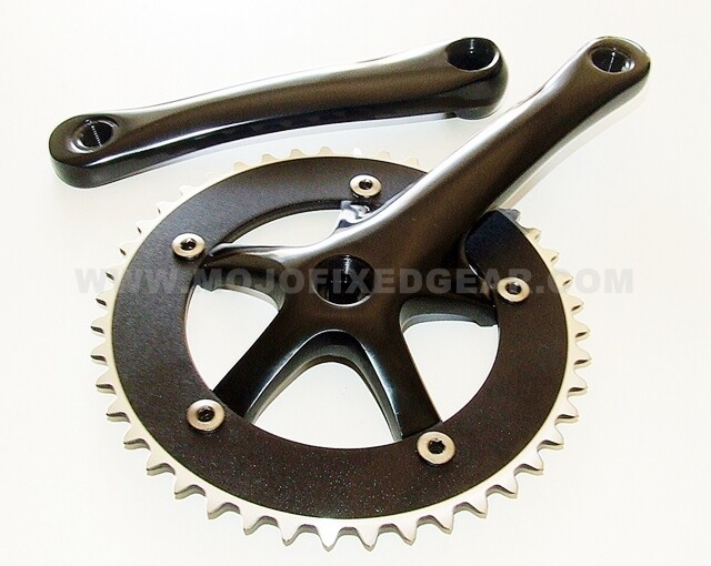 Fixed gear Single Speed Track Cranks Crankset 165mm 46t BLACK