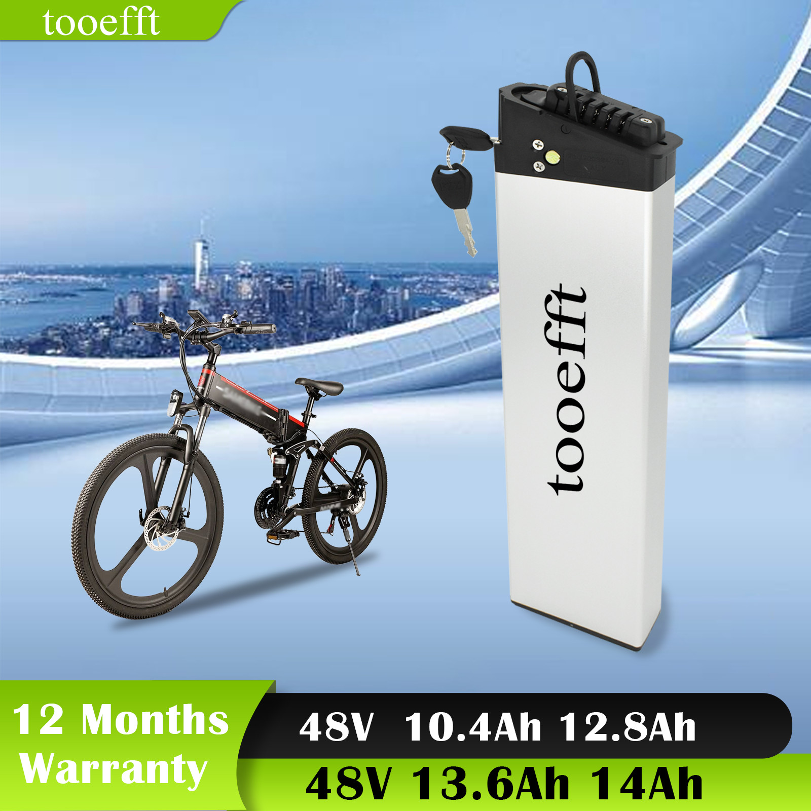 48V 10.4Ah 14Ah Battery for eLectric XP™ 1.0 2.0 samebike Bezior Shengmilo