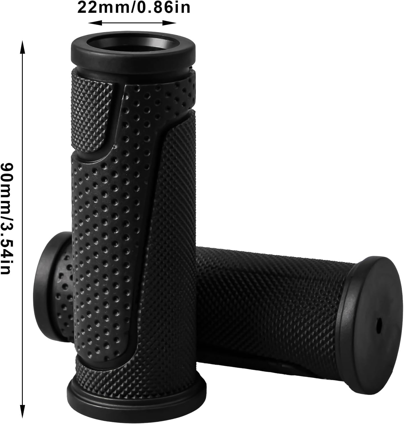 4 PCS Kids Bike Handlebar Grips | Black + Color Combo | 8 Options | Non-Slip 22.