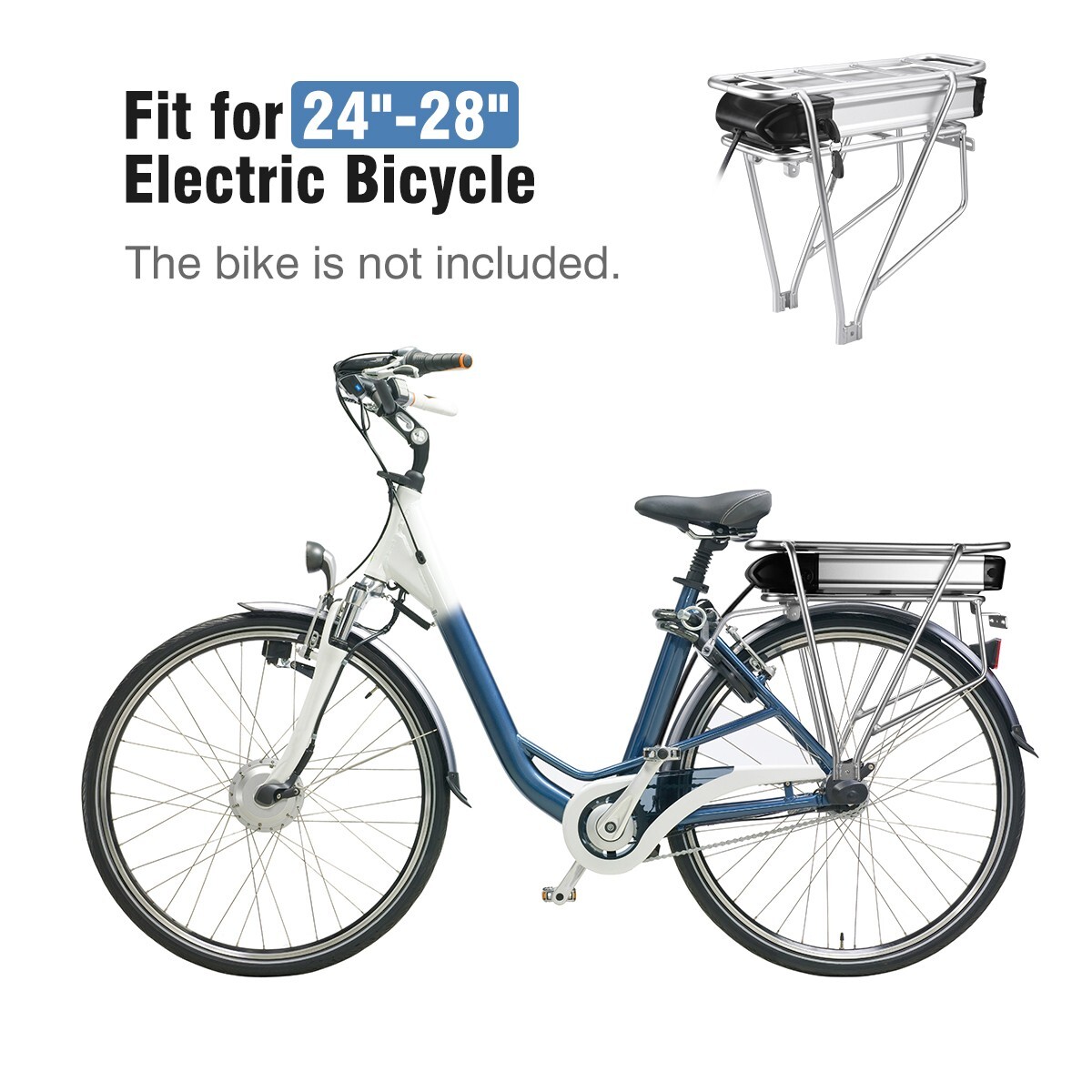 Ebike Battery 36V 20ah Rear Rack Battery Electric Bike Lithium Ion Battery Pack