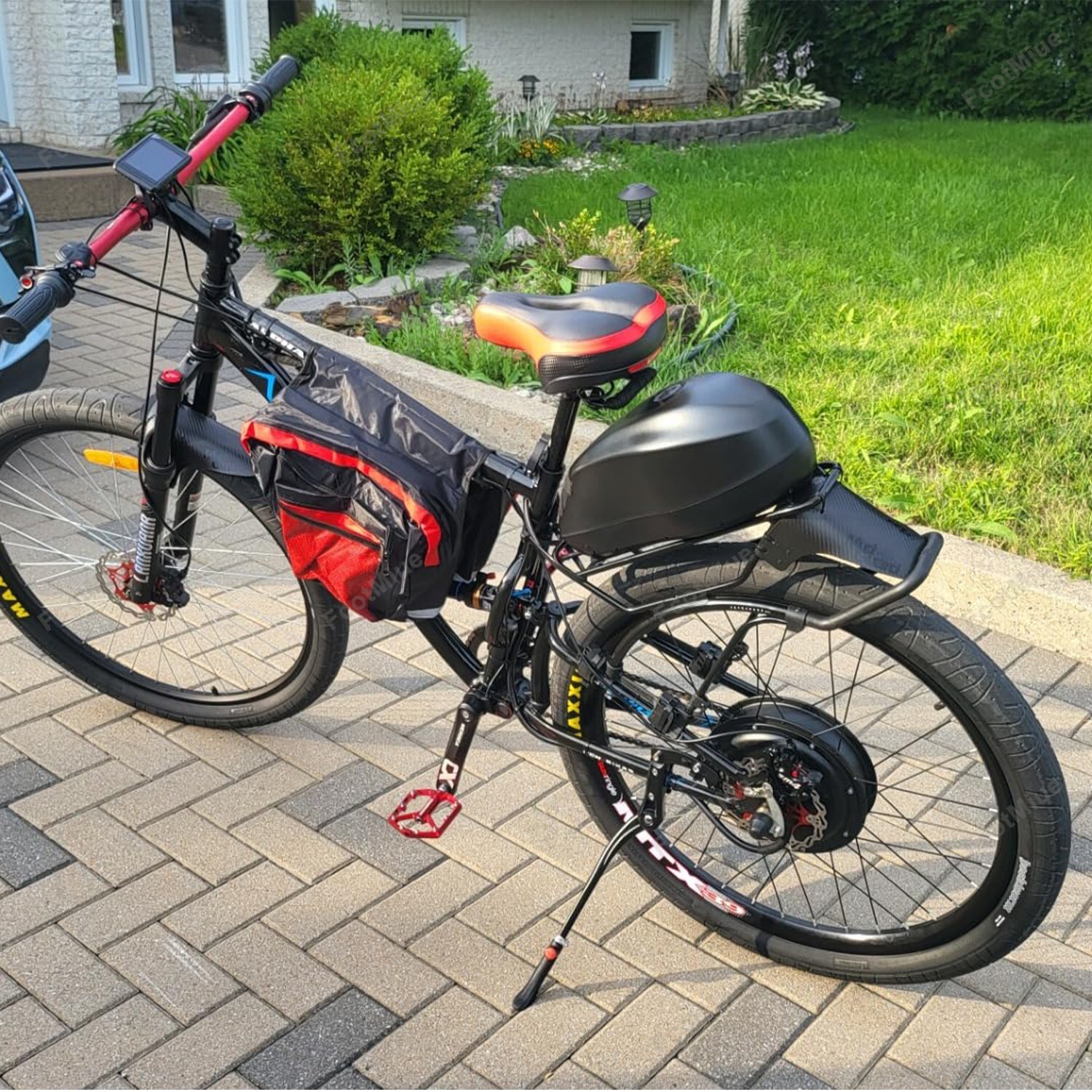 52V 30Ah Fuel Tank Ebike 21700 Lithium Battery w/ Charger for Electric Bicycle