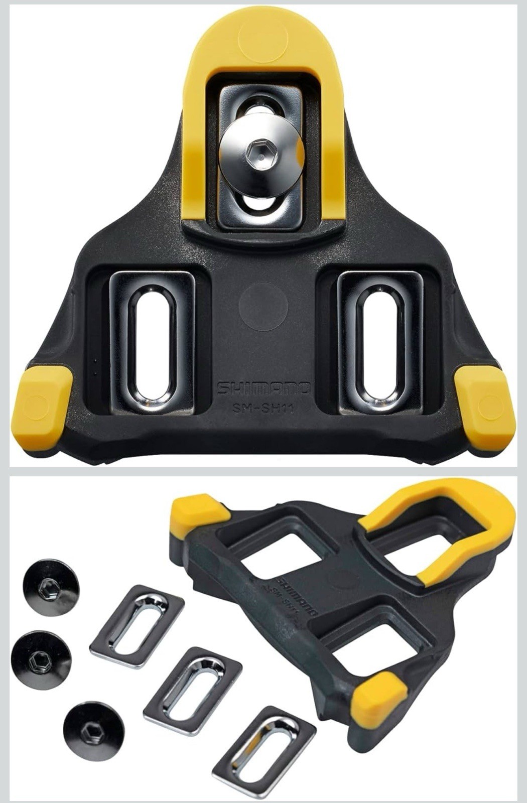 Promend PDZ-R07 Road Bike SPD-SL Pedal Cleats 6° Float Yellow/Black | 2pack