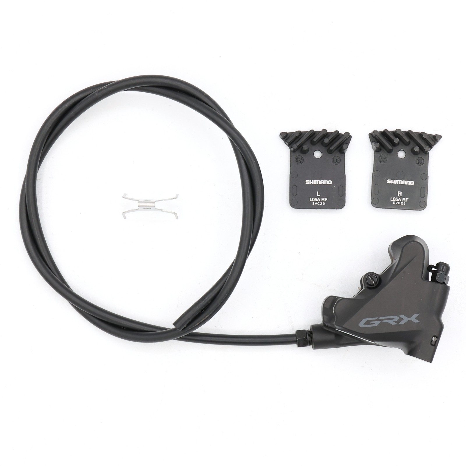 Shimano GRX BR-RX400 Hydraulic Disc Brake Caliper Flat Mount w/ Hose Pads