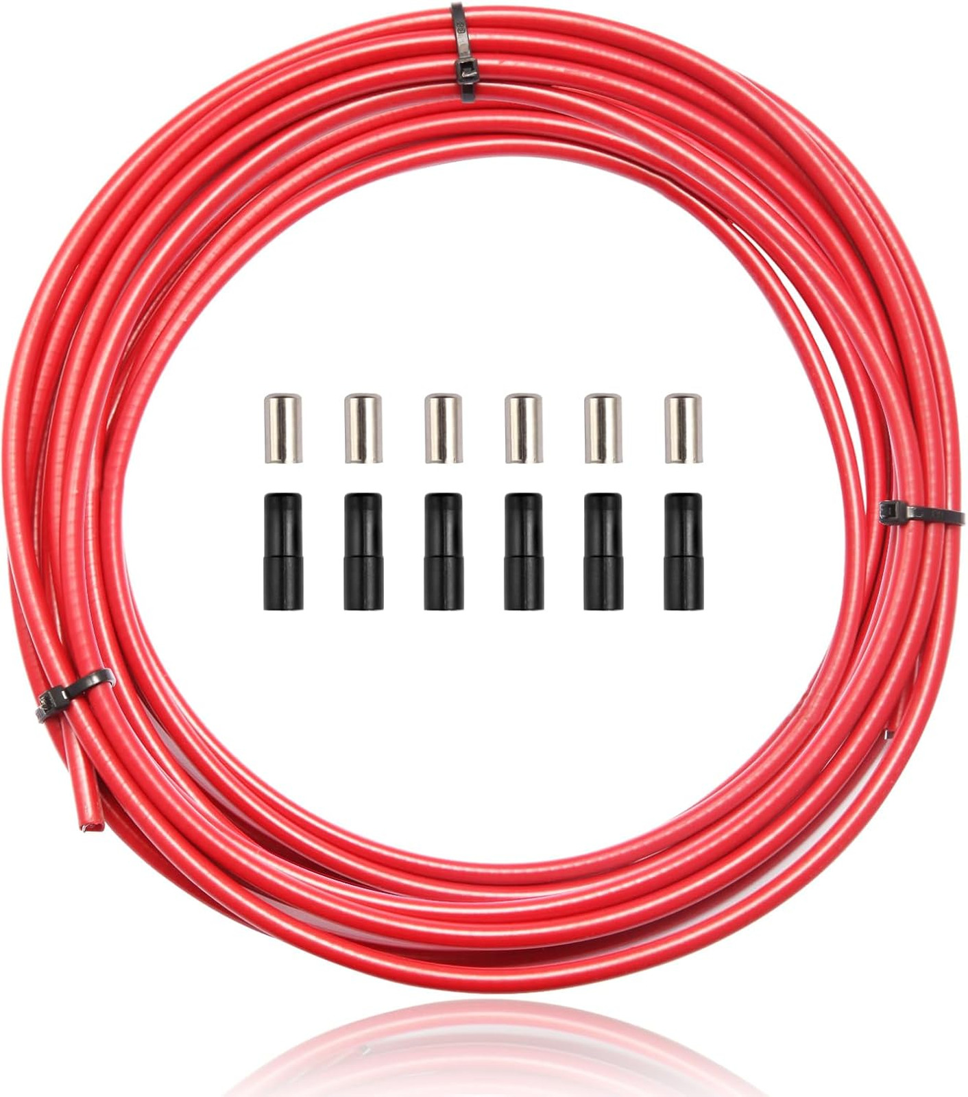 Bicycle Brake Cable Gear Wires Set with End Caps 3 Meters for Mountain Road