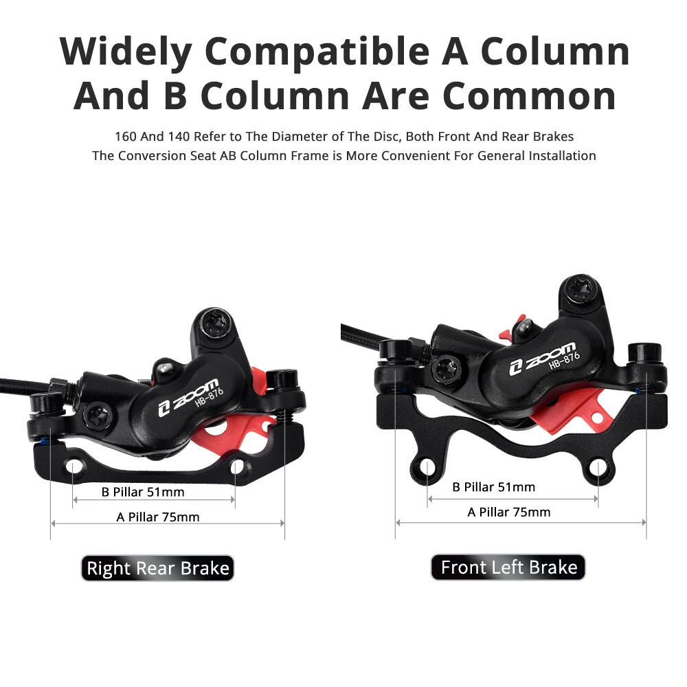 MTB 4 Piston Hydraulic Disc Brake 800mm/1400mm Mountain Bike Oil Pressure Brake