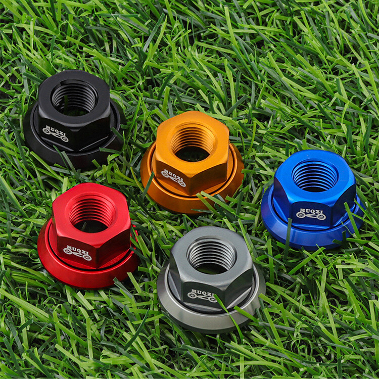 M10 Hub Axle Nut 3/8 Bicycle Wheel Axle Screw 7075 Aluminum Alloy Hub Bolts