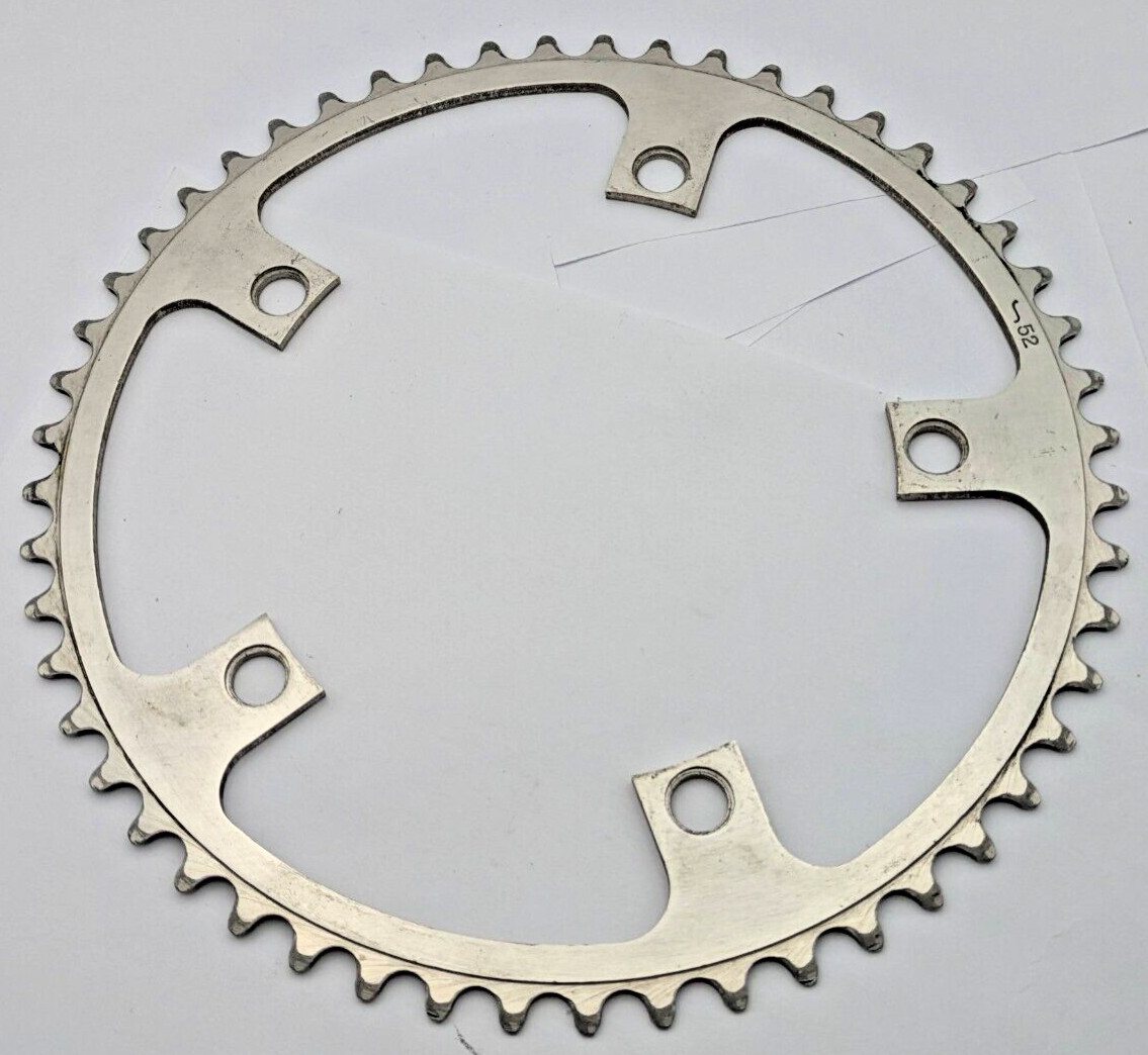 OFMEGA AVOCET 52 TOOTH 52T ALUMINUM CHAINRING 144MM BCD SILVER 5-ARM