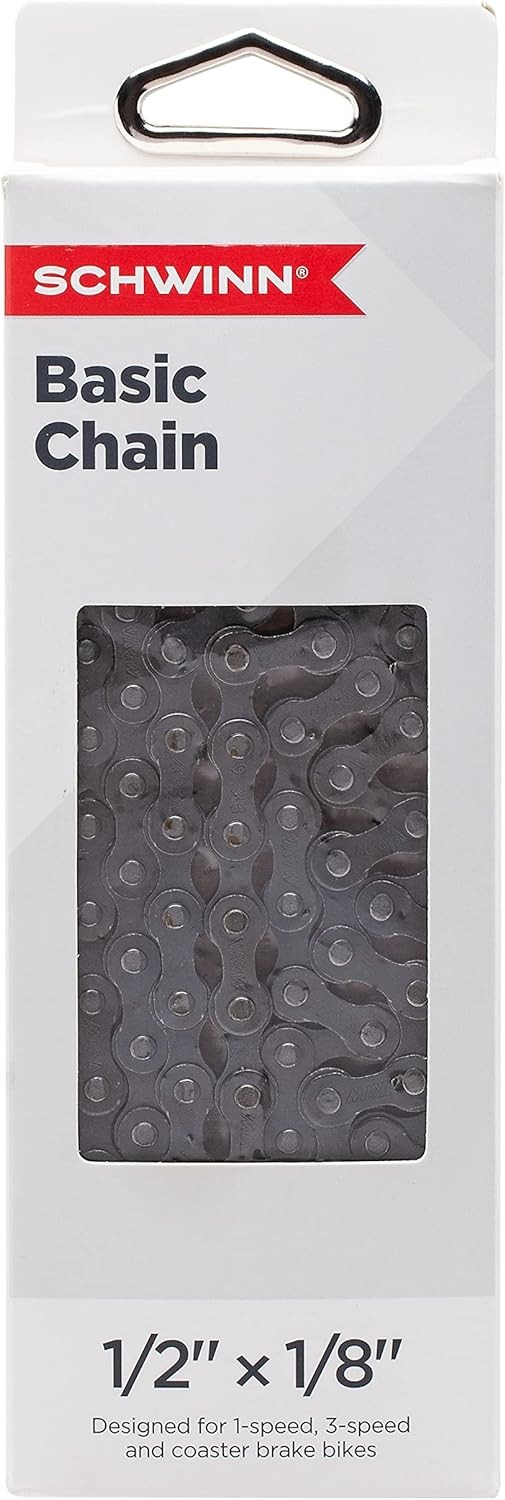 Schwinn Chain, Steel Replacement 112 Links, Fits 1/2 inch x 1/8
