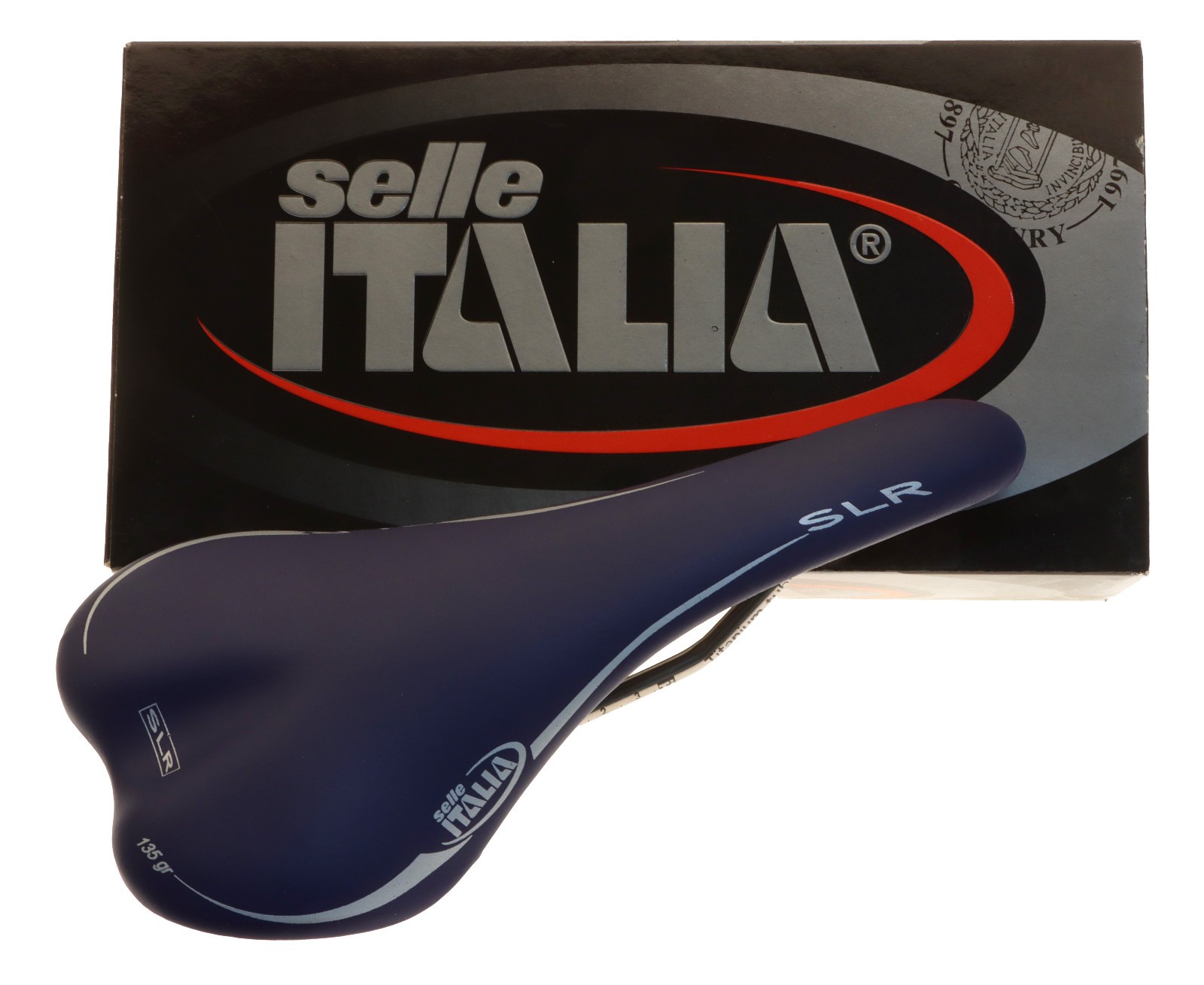 Selle Italia SLR Saddle Carbon Fiber Titanium Rails Blue Leather NIB NOS NEW