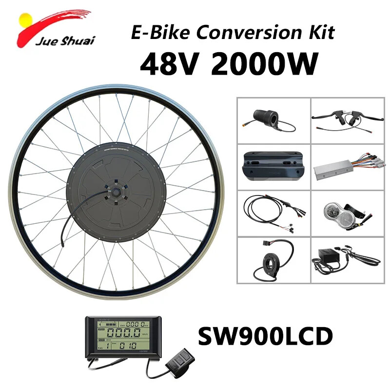 48V 250-2000W MTB Electric Bike Front/Rear Brushless Motor Wheel Waterproof Plug