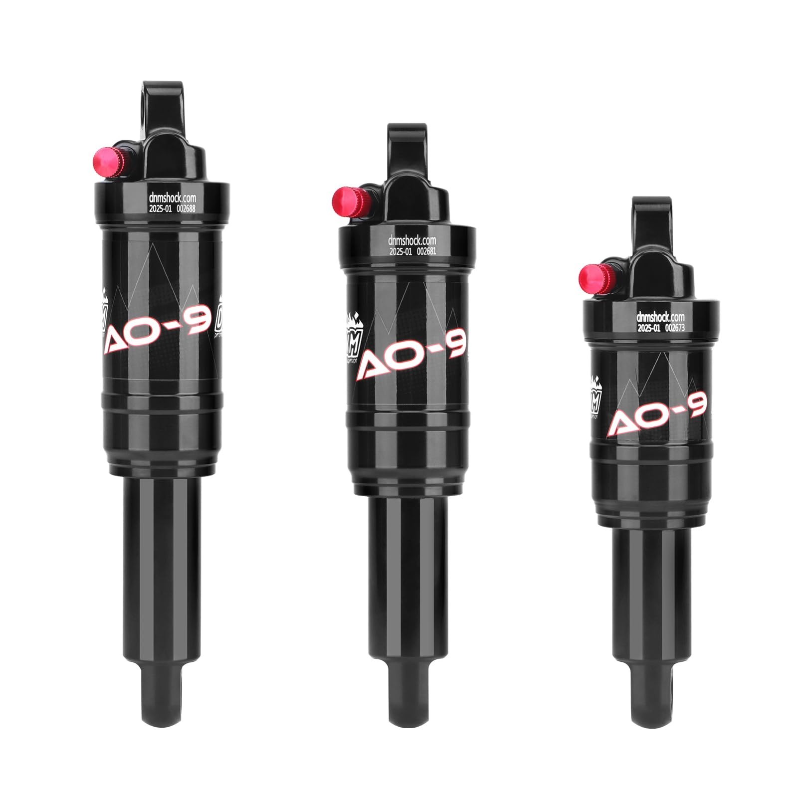 DNM AO-9 Air Suspension Shock Absorber, 65/56/41mm Travel, 150-275PSI Adjusta…