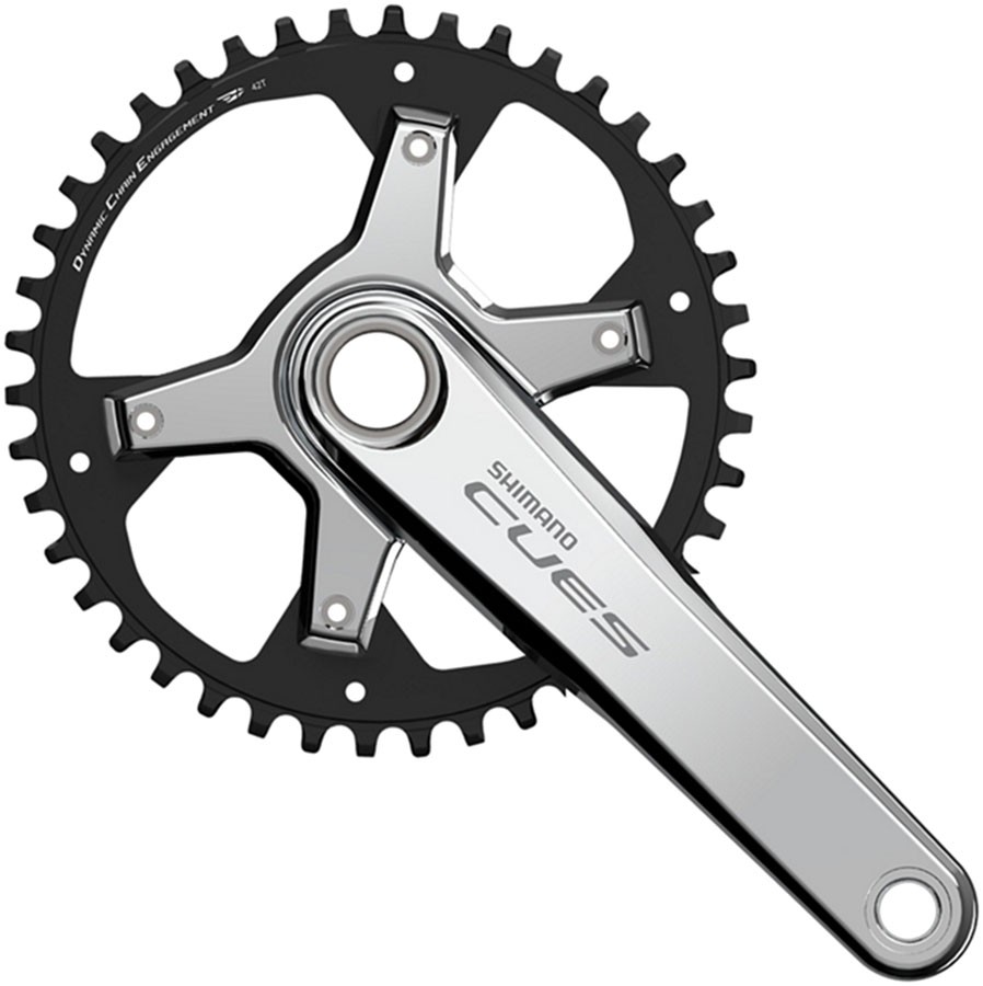 Shimano CUES FC-U6030-1 Crankset 9 Speed 172.5mm 110BCD 42T 3.3mm DUB Silver