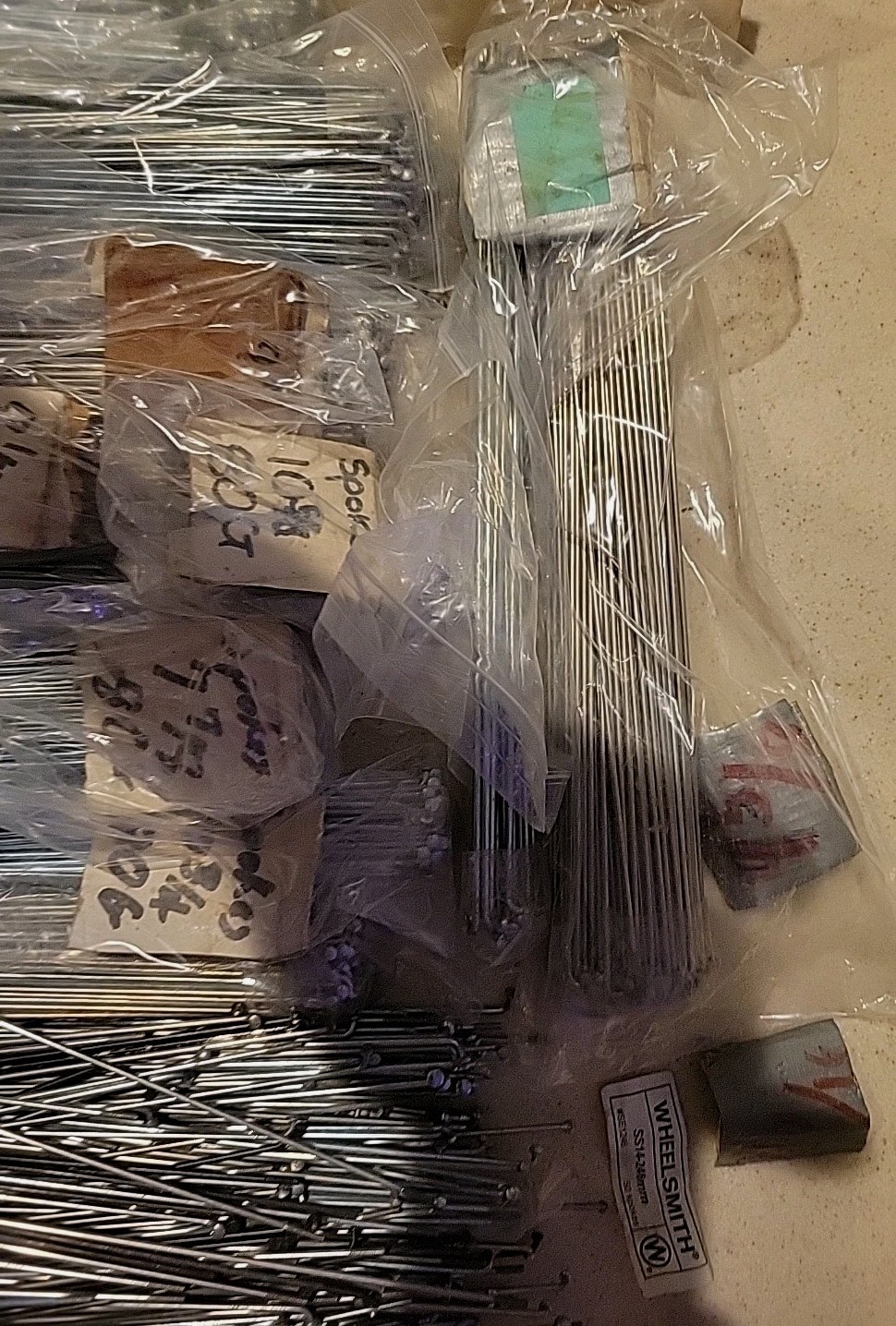 Lot Of Bike Spokes 23lbs Random Name Brands & Sizes Wheel Smith