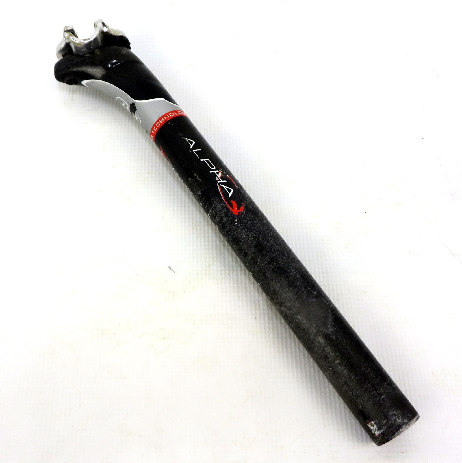 ALPHA Q CARBON SEATPOST 380mm Length 31.6mm Diameter 193g Black True Temper