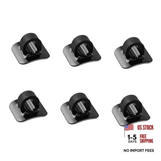 TAODAN 6 Sets Aluminum Alloy Wire Seat (with Plastic Buckle) C Clips Clamps