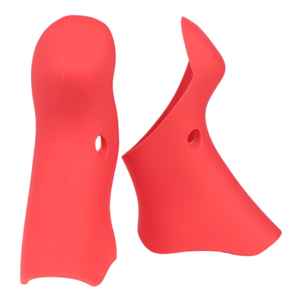 Enhanced Grip and Protection Silicone Bicycle Handlebar Cover Black/Red