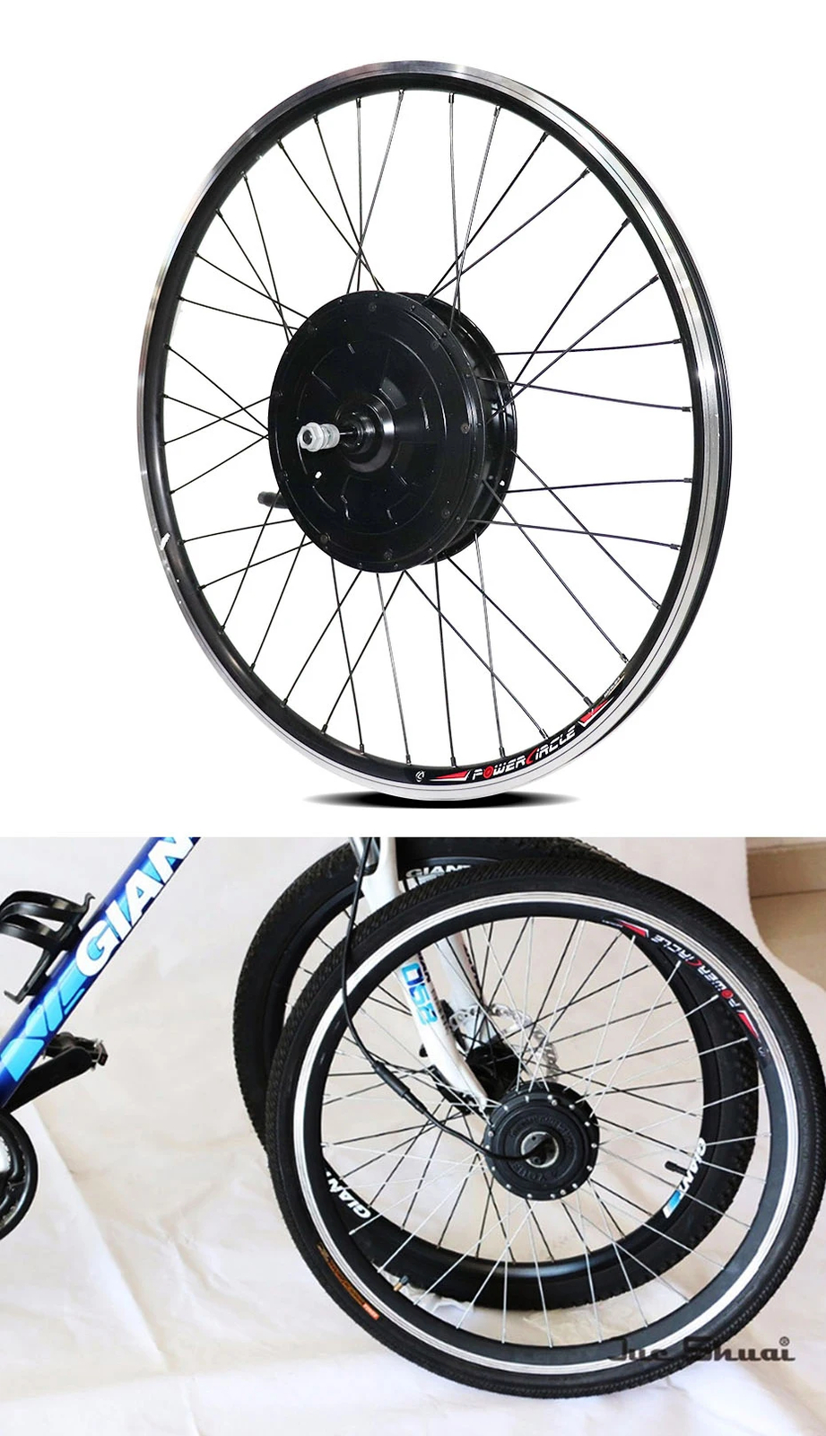 Electric Bike Conversion Kit 36V 250W 350W 500W Front Rear Wheel Hub Motor