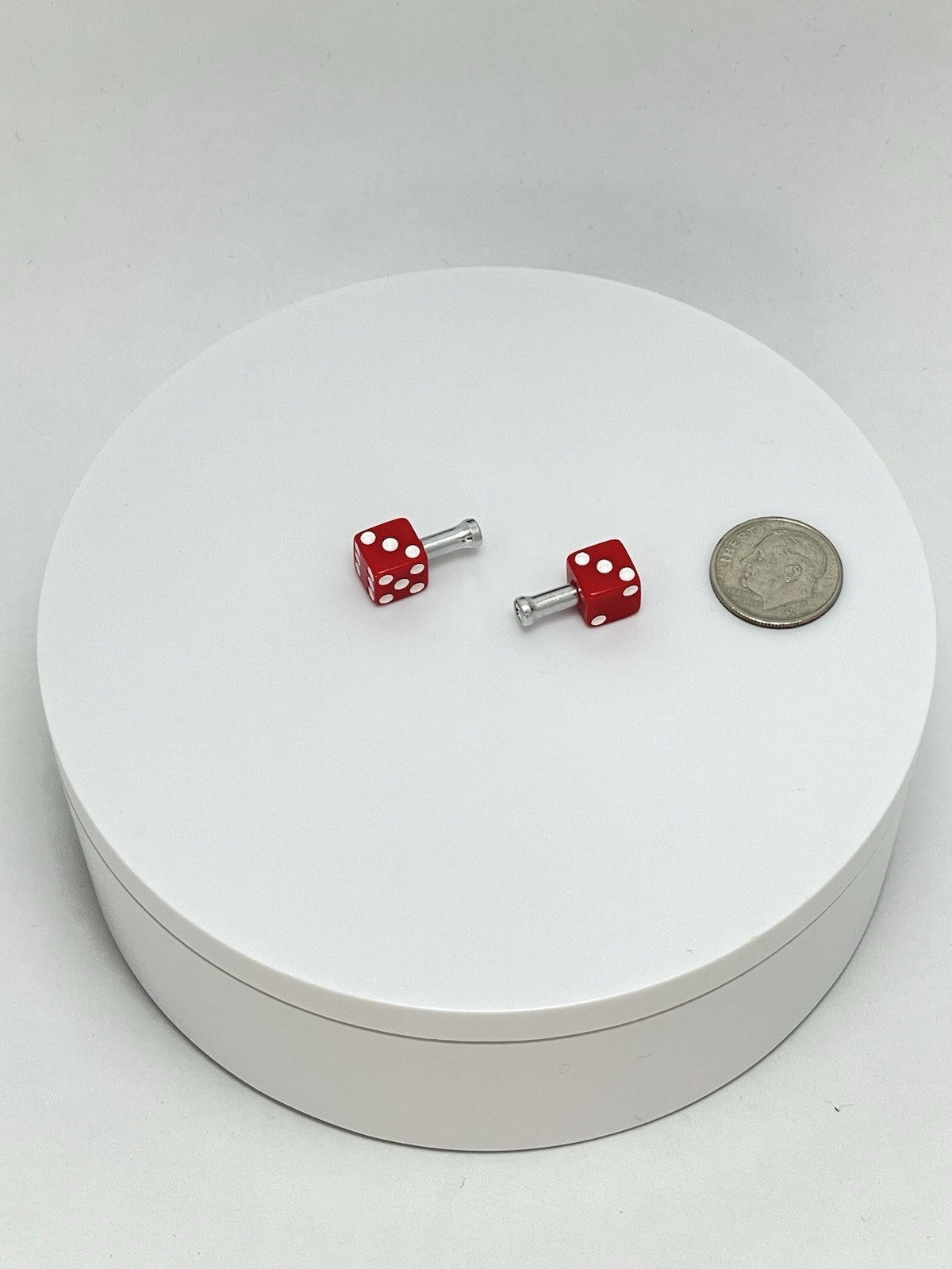 Dice Brake Cable Ends Red For BMX And Other Bikes New Pair